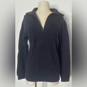 IKKS: Navy Half-Zip Knit Sweater